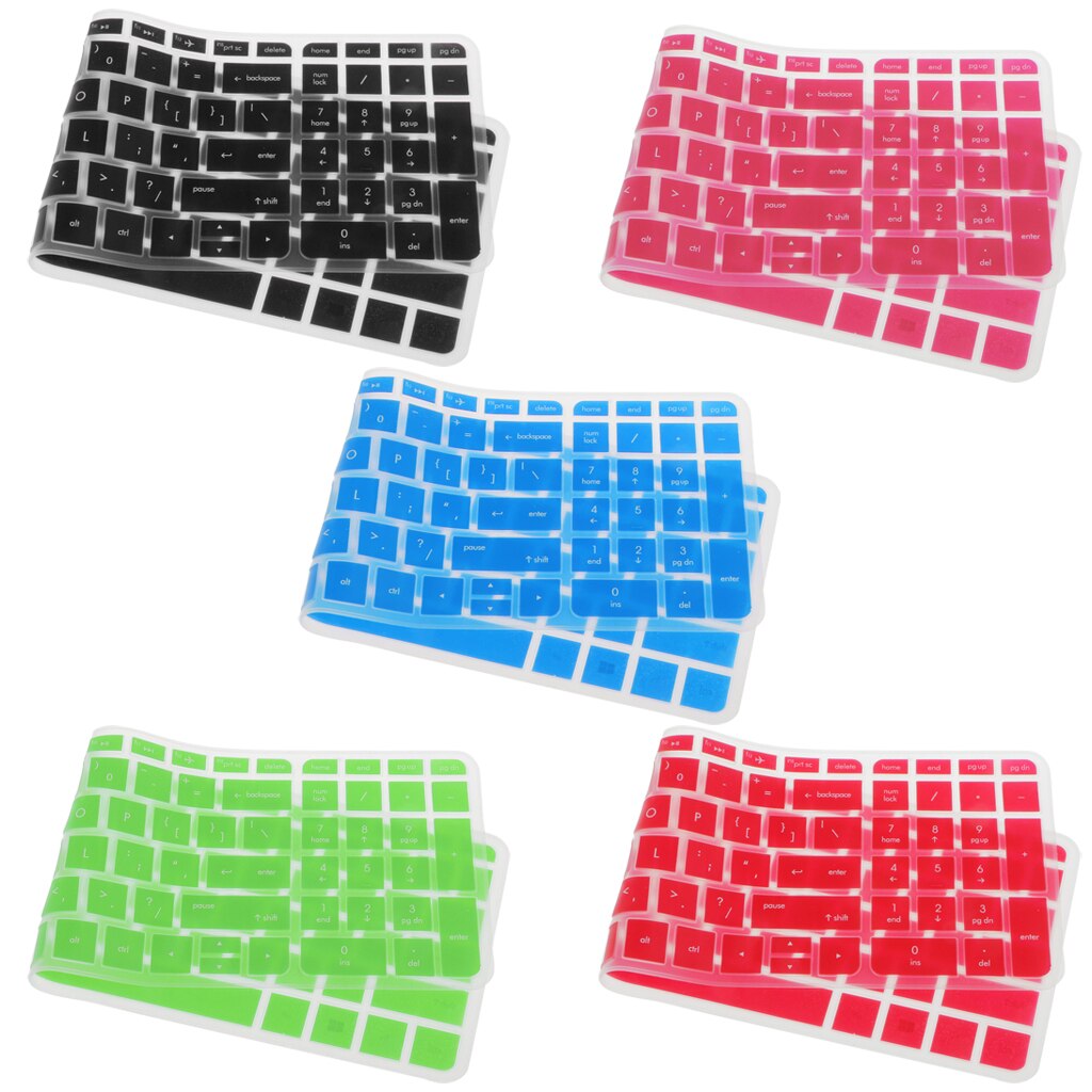 2pcs Silicone Keyboard Skin Cover Protector for HP Pavilion 15'' PC Laptop Keyboard Soft Case Cover Protector Skin Film