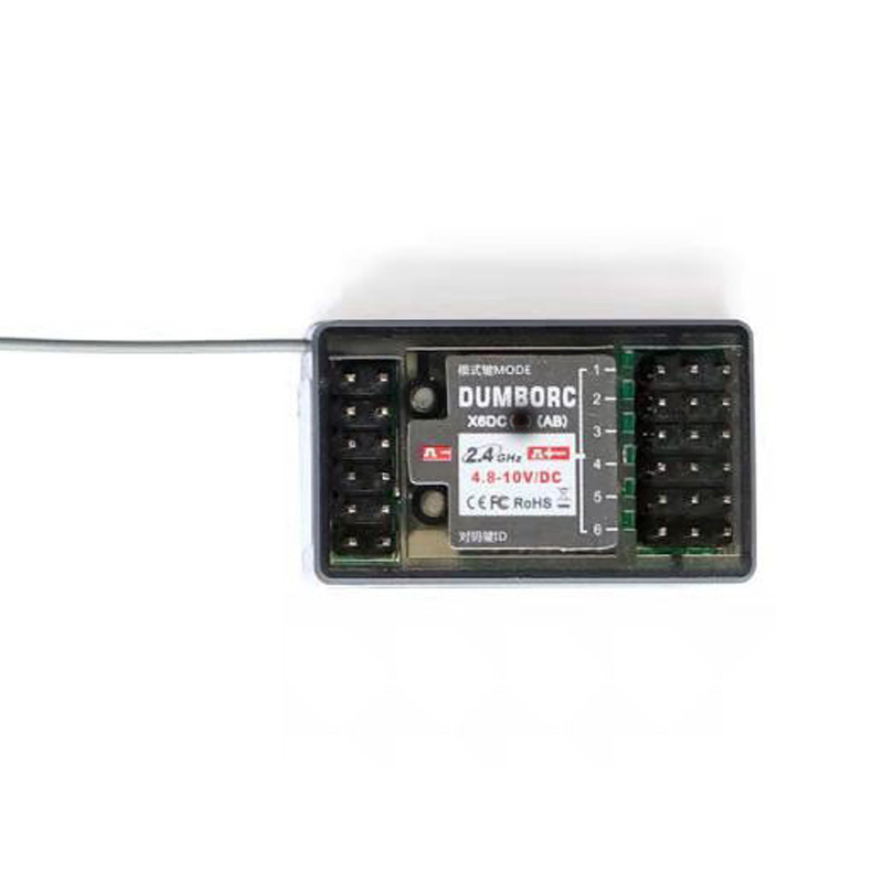 DumboRC X6 2.4G 6CH émetteur télécommande avec X6F/X6FG/X6DC/X6DCG gyroscope récepteur cc pour RC voiture réservoir bateau MN modèle ZD Racing: Bleu
