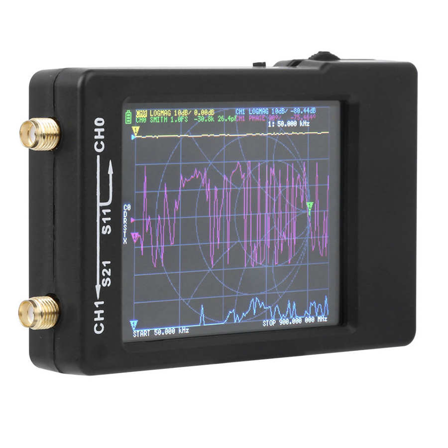 Vector Analyzer 10KHz ‑ 1.5GHz Portable Hand‑Held Analyzer Kit 2.8 Inch TFT Display Built-in 600mAh Battery VNA Measurement