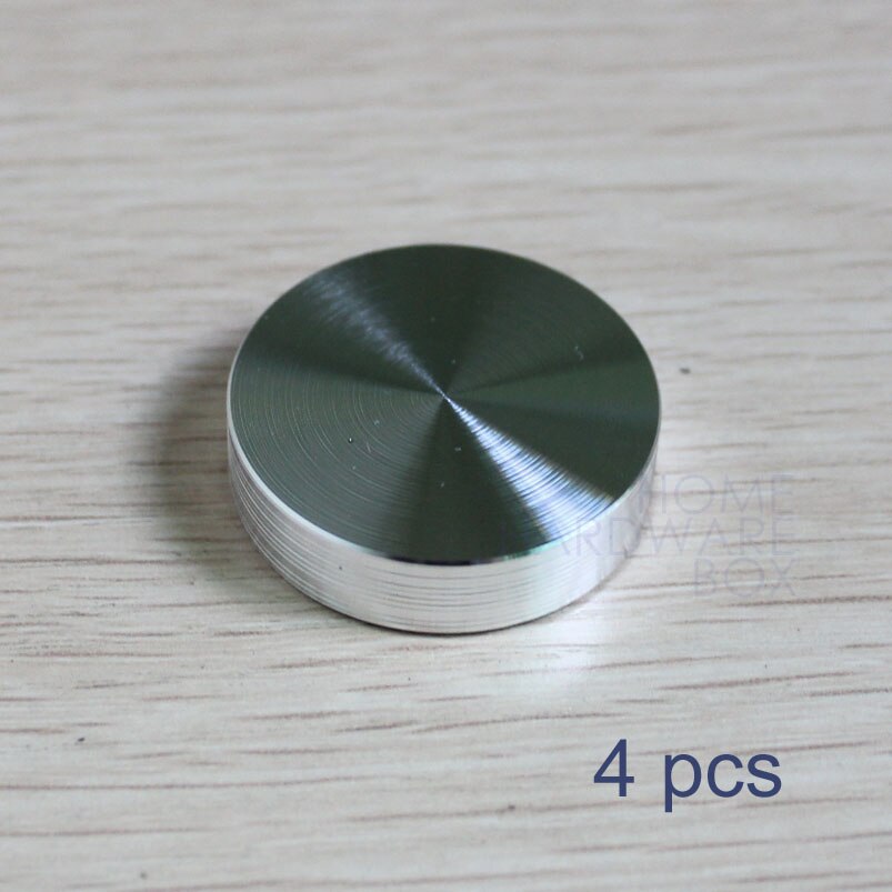 4 pc diameter 30mm aluminum disc glass table top adapter attaching circle 1-1/8"