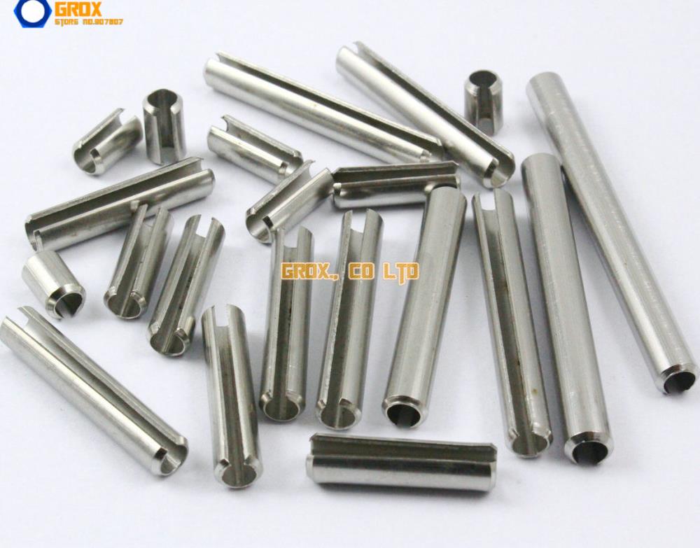 50 Pieces M6 x 16mm 304 Stainless Steel Slotted Spring Tension Pin Sellock Roll Pin