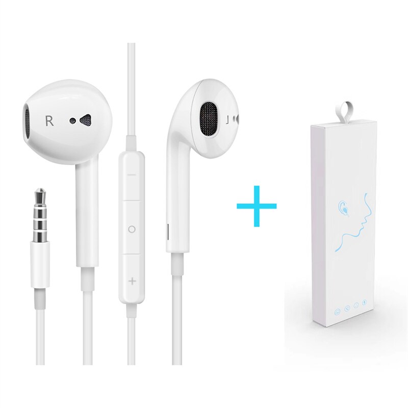 Wired Headphone With Mic 3D Stereo Earbuds In-ear Headset Clear Sound Auriculare 3.5mm Jack Casque For iPhone CellPhone Earphone: YX09 3.5mm With box