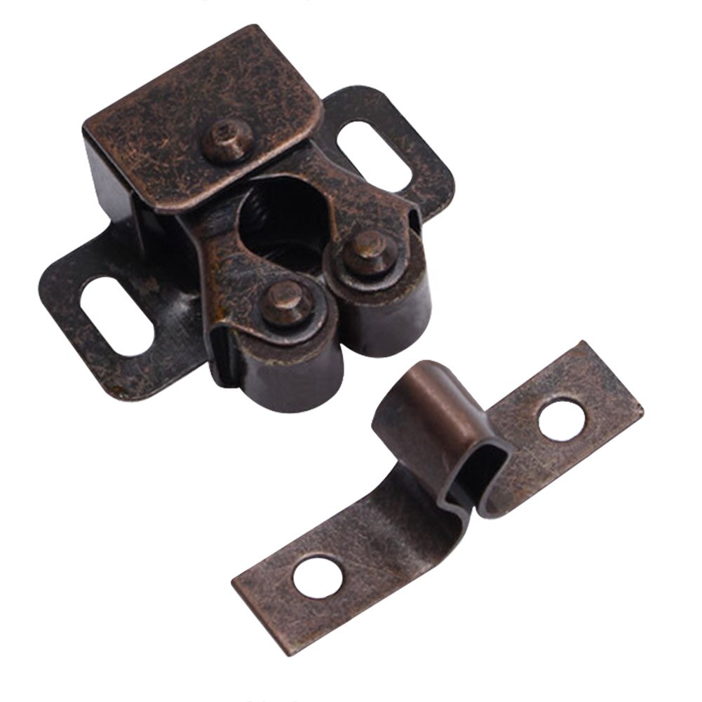 Double Wheel Cupboard Door Buckles Catch Toggle Hasp Spring Loaded Latch Parts for Households Bedroom Accessories