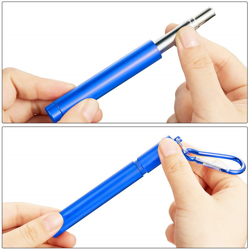 Portable Metal Straw Reusable Telescopic Travel Straw With 1 Brush& Storage Case Stainless Steel Drinking Straw Bar Accessories