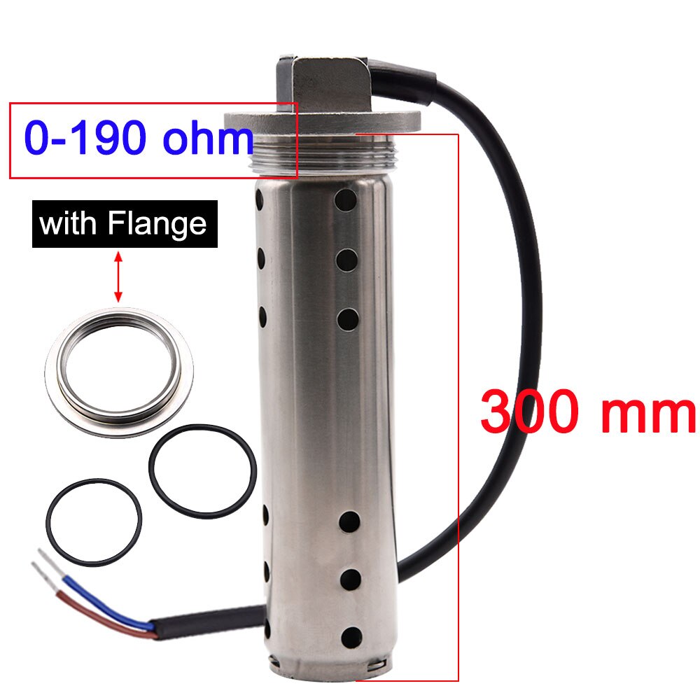 Abwasser eben Messgerät Sensor mit Flansch Wasser Meter Flansch Magnetische Fluss Sensor Für Abwasser flüssigkeit Wasserstand Anzeige 0-190 Ohm: 300mm 0-190Ohm