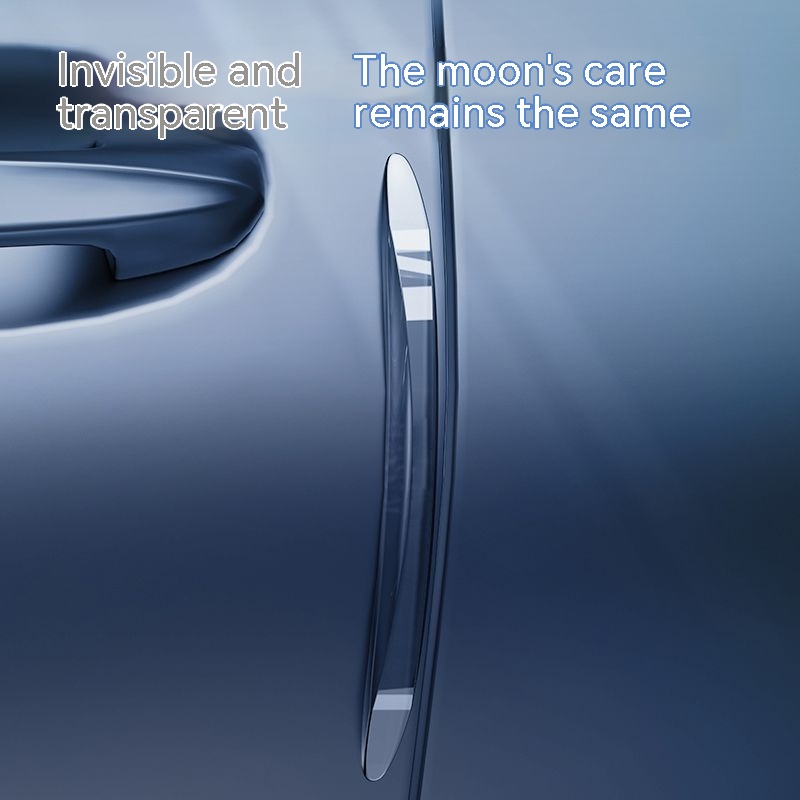 4pcs Invisible Waterproof Car Door Anti-Collision Scratch Strip Rearview Mirror Stickers Edge Transparent Handle Protector