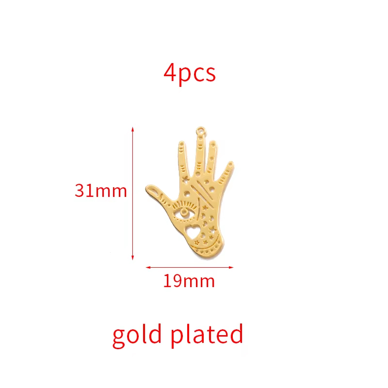 1 paquete de latón en bruto religioso Egipto Ojo del mal Celestial ojos que todos ven encanto colgante para joyería DIY haciendo Accesorios: Rosa
