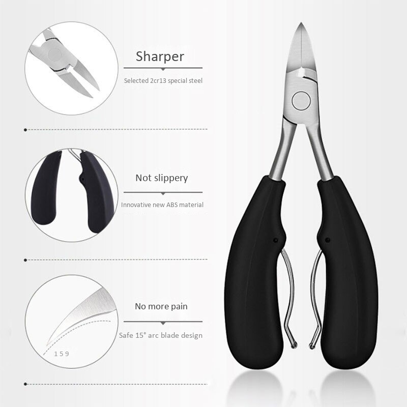 Stainless Steel Toenail And Fingernail Clippers Set For Thick Nails Large Toenail Clippers