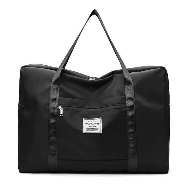 Sac de gym nacré étanche avec un compartiment à chaussures pour femme,sacoche d&#39;entraînement de fitness, de yoga, ballot marin de voyage, polochon de sport,: couleur noire