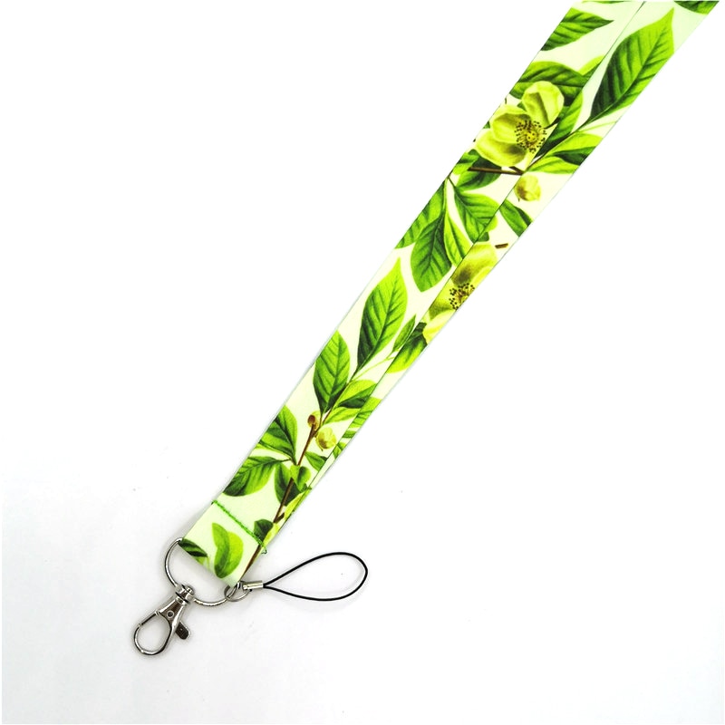 Jasmine Flower phone strap lanyard for keys certificate gym USB id card badge holder key cord neck keychain lanyards