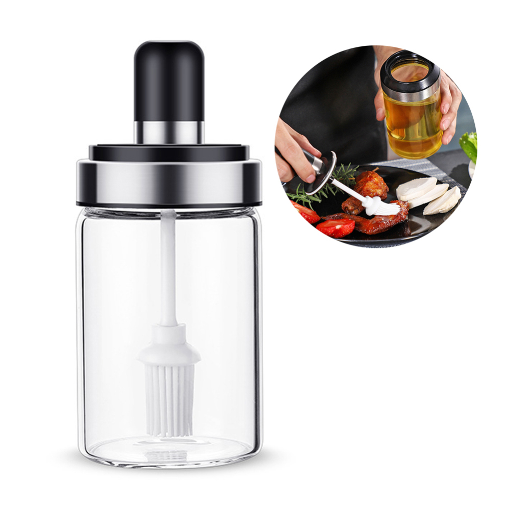 Glas Gewürz Flasche Salz Lagerung Kasten Gewürz Glas Küche Liefert mit Löffel Pinsel Feuchtigkeits Staubdicht Gewürz Lagerung Flasche: 03