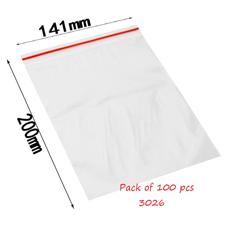Brand Deli 3029 Thick plastic ziplock bags 10 # (24*34CM) 100PCS Layer thickness: 4um: 3026