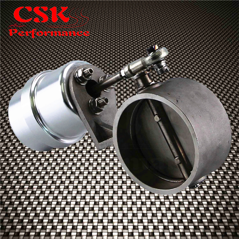 2.5" 63mm Exhaust Control Valve Set Vacuum Actuator Closed Style Cutout Downpipe