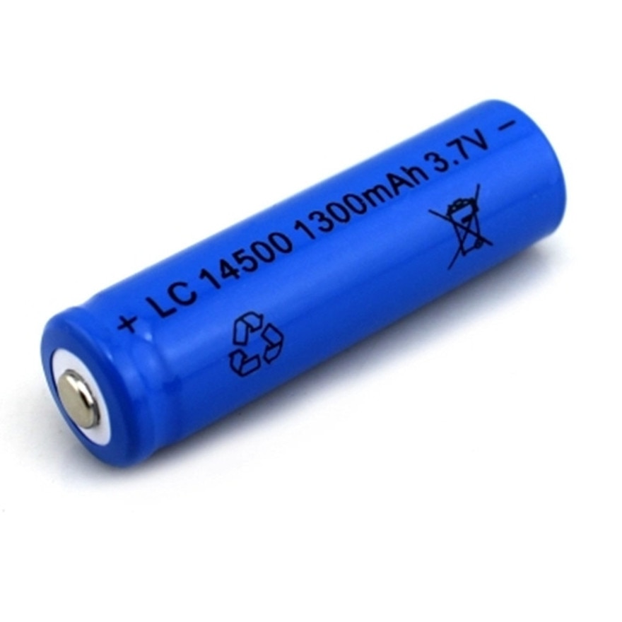 6 Stks/partij Grote Capaciteit 14500 Batterij 3.7V 1300Mah Oplaadbare Lithium Batterij Voor Zaklamp Batterij