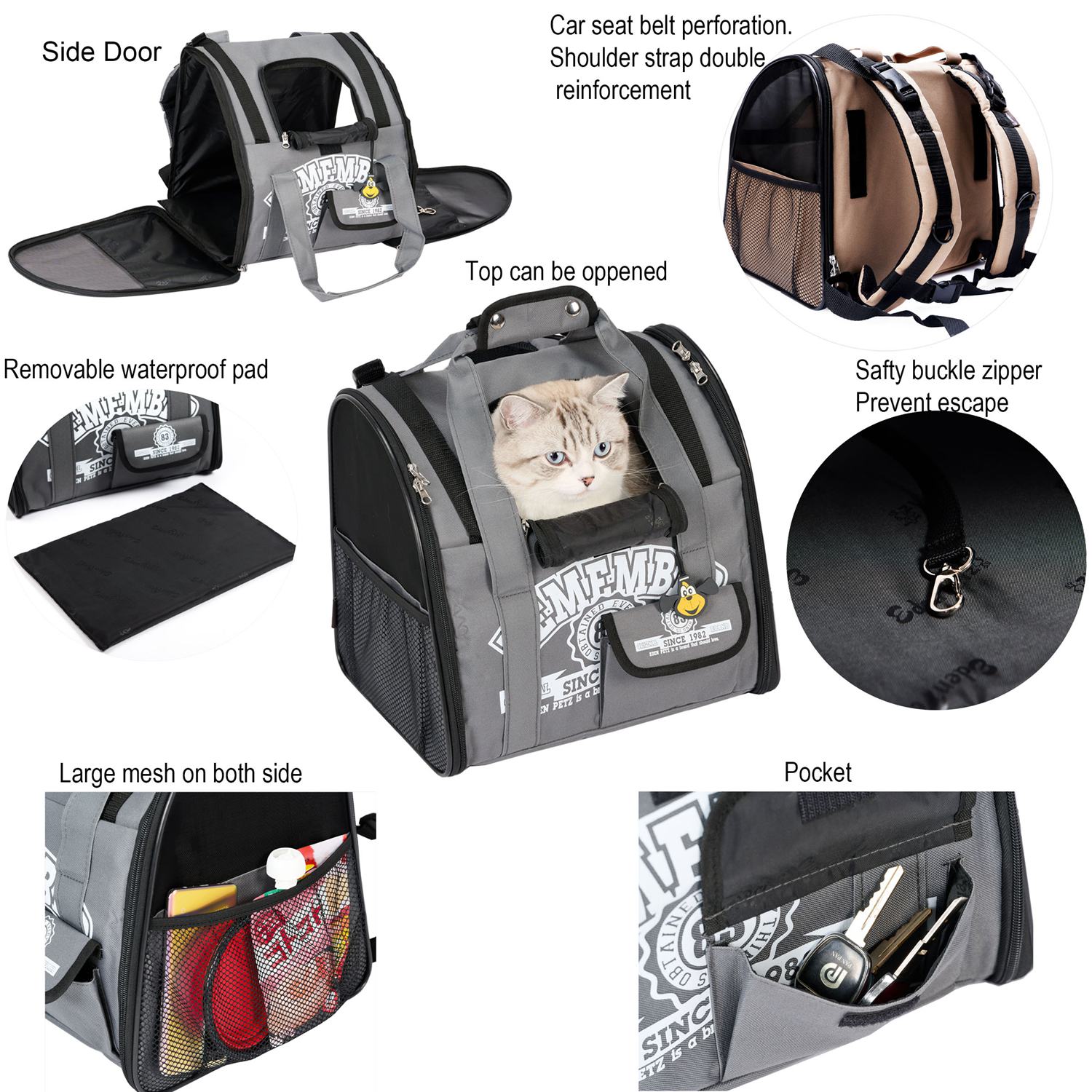 Kot plecak dla psa przewoźnik samochodowy torba podsiodłowa komfort transportu podwójne ramię podróży plecak na zwierzę