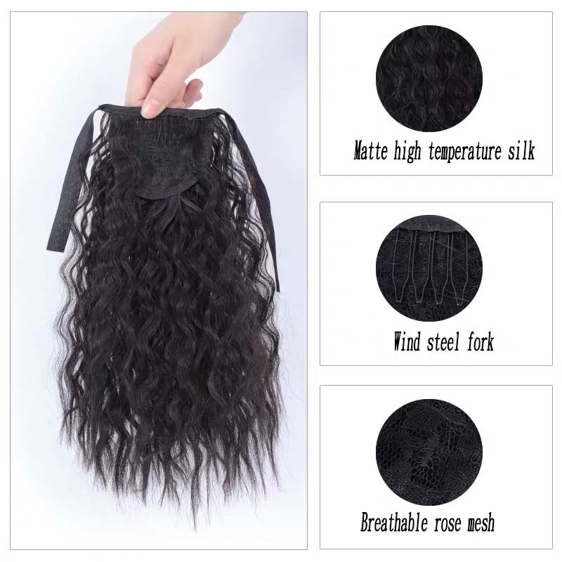 XUANGUANG For women Long ponytail Curly hair Hair extension Long hair Curly hair Banded ponytail