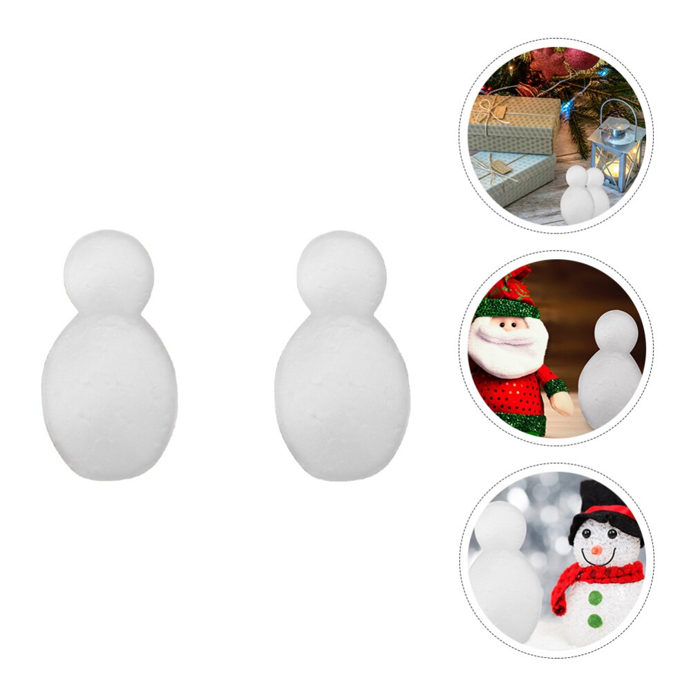 4 Pcs Snowman Modeling Decor DIY Painting Styrofoam Craft Styrofoam Crafts