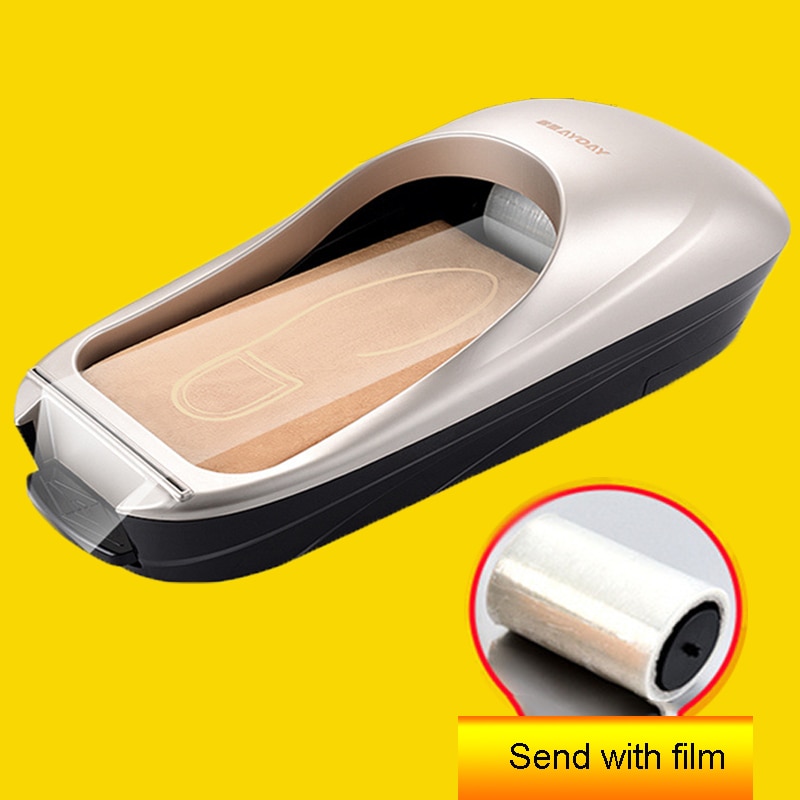Máquina automática de cubierta de zapatos, dispensador de cubierta de suela de membrana de zapatos de una sola vez, ahorro de tiempo y trabajo, con 2 rollos de película