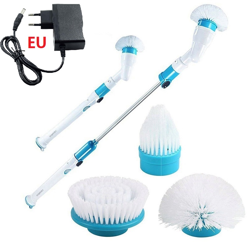 Brosse de nettoyage électrique Turbo, nettoyeur étanche, charge sans fil, salle de bain, cuisine, ensemble d&#39;outils de nettoyage, directe: EU
