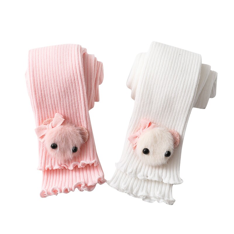 New princess infant bowknot cartoon doll collant per bambine leggings traspiranti in cotone bambini caldi pantaloni corti a nove punti