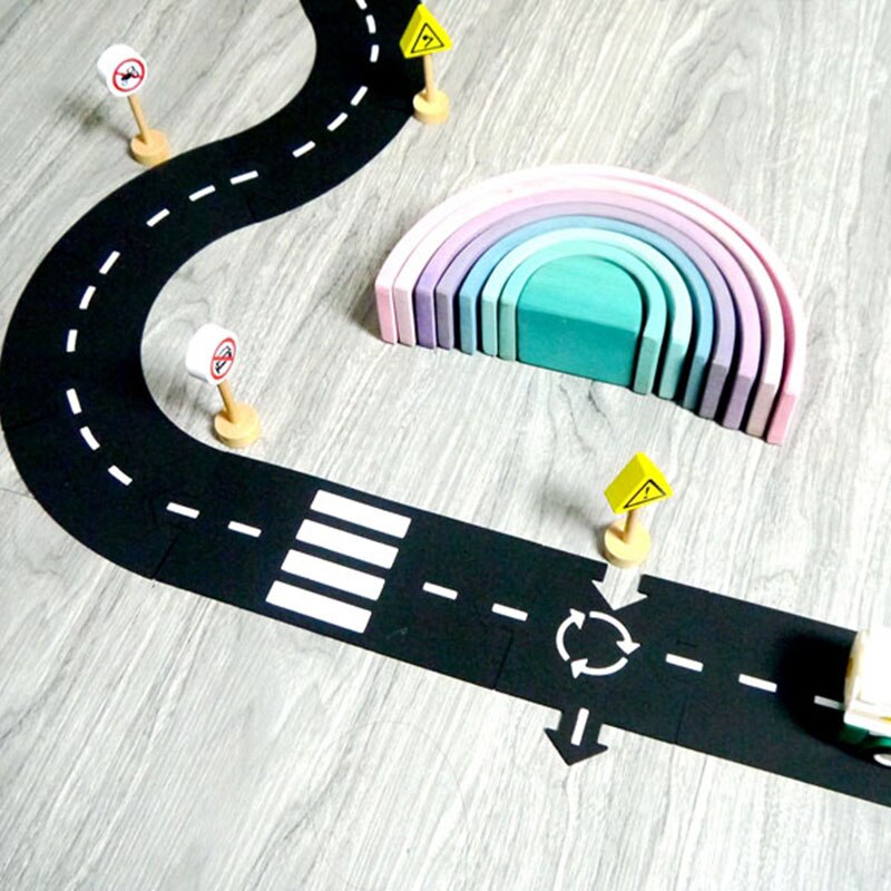 DIY PVC Puzzles Track Play Set Road Car Track Baby Puzzle Game Mat Floor Carpet Educational Learning Toys Nordic Kids Room Decor