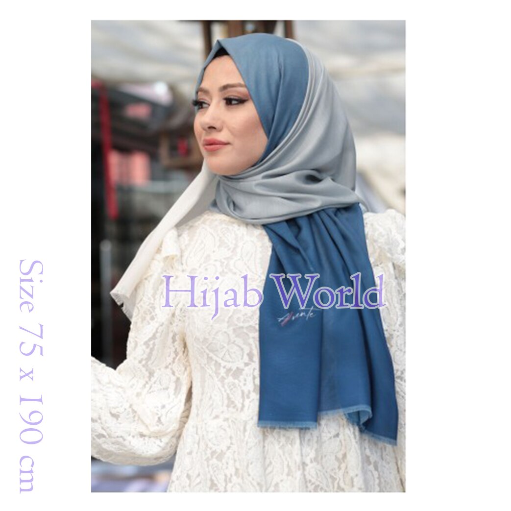 Bufanda musulmana de Color degradado para mujer, Hijab musulmán, velo islámico, 75x190