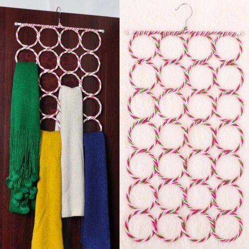 Porte-foulard multi-écharpes, présentoir pour cravates, ceinture, organisateur circulaire, support de rangement, écharpe, cadre pour anneaux