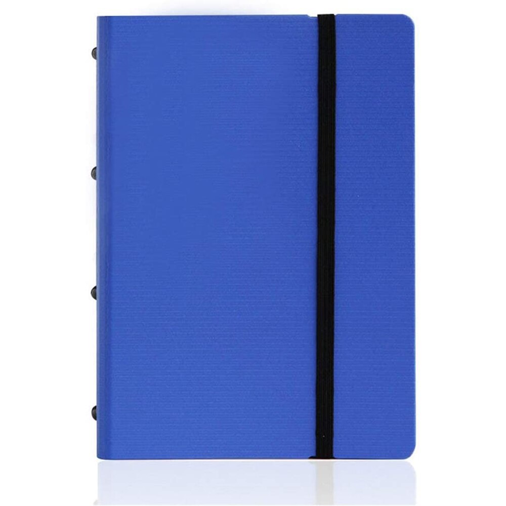 Blue Business Card Holder Book, Name Card Organizer Book with Five Color Index Tabs, 180 cards
