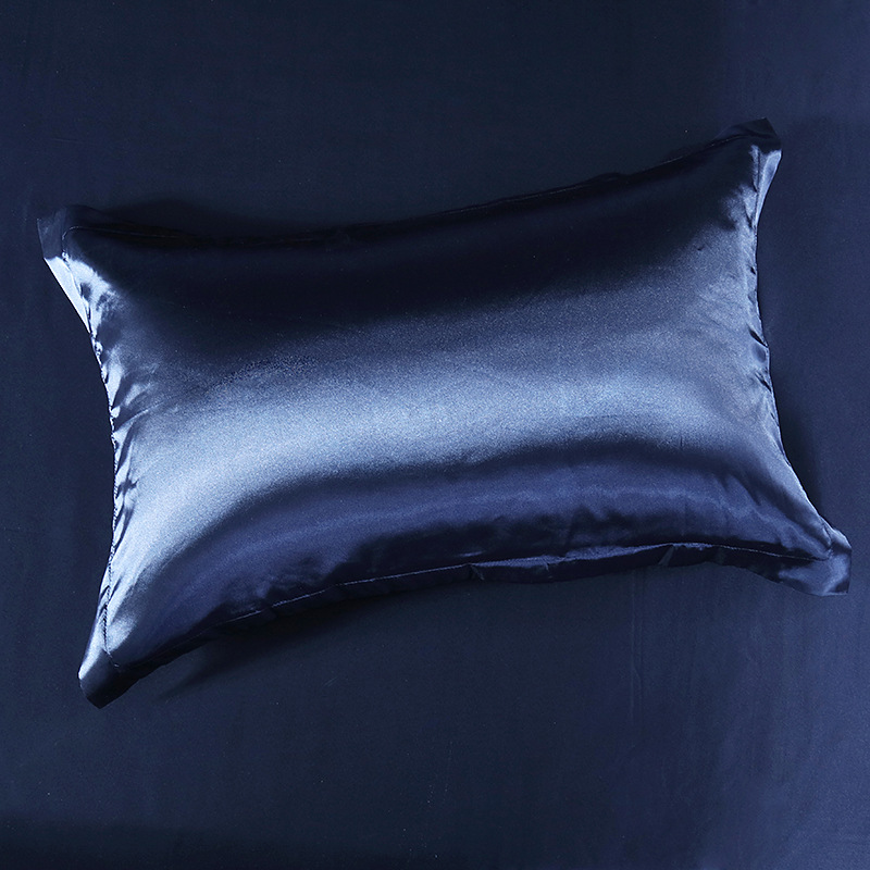 Pehmeämpi silkkiäistoukkien kaksipuolinen silkkityynyliina tyynyliina 1 kpl silkkiä 48cm x 74cm 12 väriä valittavissa: Tummansininen