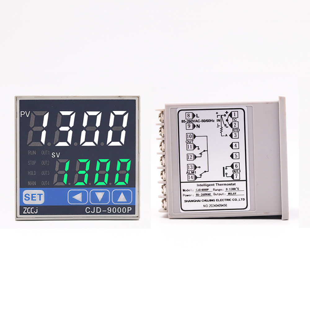 Thermostat de courbe de température programmable, 20 périodes, four, température et minuterie, rampe 2 en 1, contrôleur pid de trempage: Black