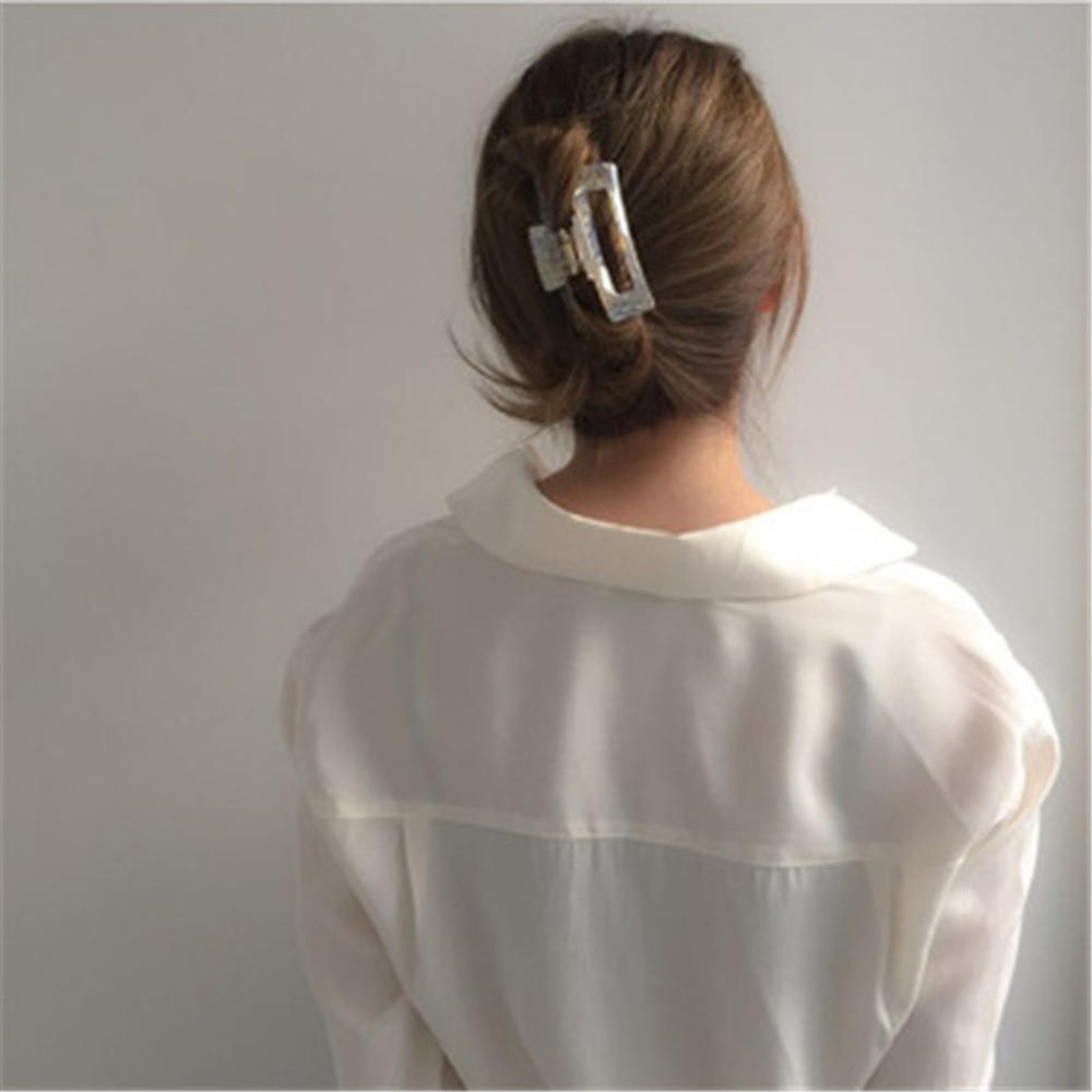 Acetaat vel koreaanse net rode retro haaraccessoires meisje grijpende clip grote eenvoudige temperament haarklem
