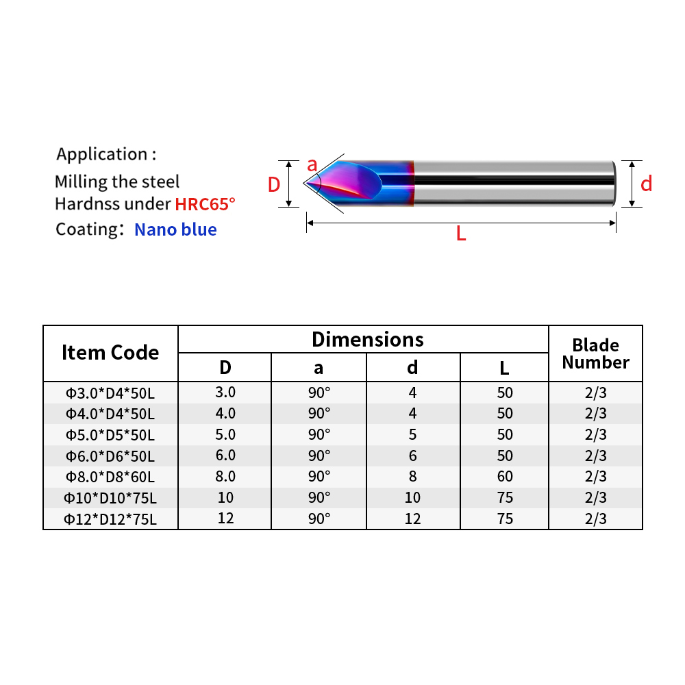 Augusttools Cnc Carbide Afkanten Frees Gecoat 3 Fluit Ontbramen Frees Graveren Carving Router Bit Gereedschap 60 90 120R