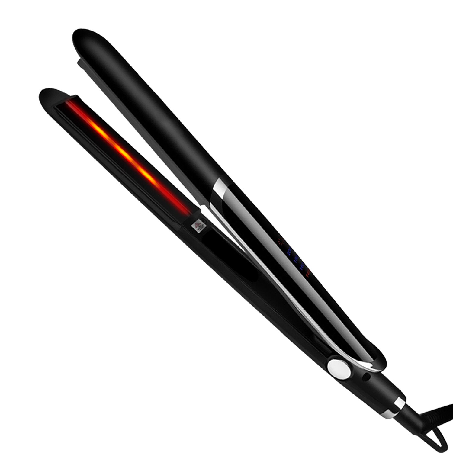 Infrared Hair Straightener 2 in 1 Curler Hair LED Display Flat Iron Negative Ion Hair Straightening Curling Iron: US