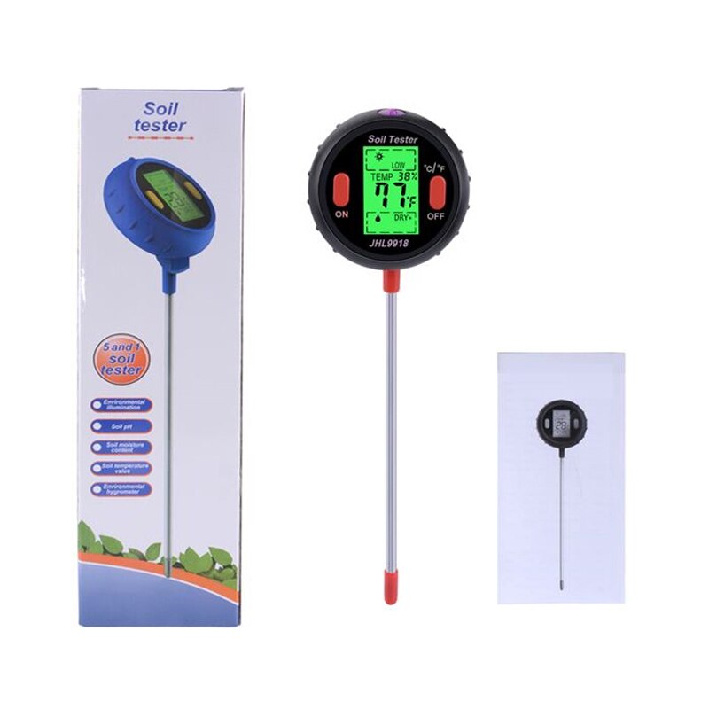 Potted Pot PH Meter For Soil Moisture Acidity Tester Hydroponic Agriculture Sunlight Intensity Temperature Lawn Farm Plant Tool