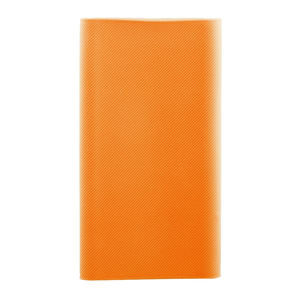 Portable power bank case Silicone Cover for Single USB port 10000mAh Xiaomi PLM02ZM Power Bank power bank case for Xiaomi: Orange