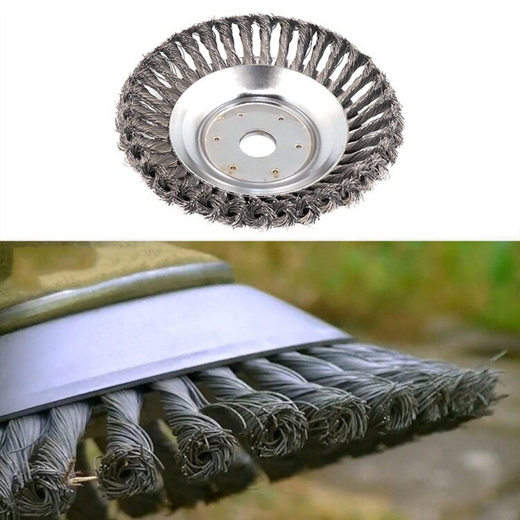 Ferramenta elétrica 6/8 polegada fio de aço aparador grama cabeça cortador de grama fio torcido roda capina trimmer escova cortador jardim gramado suprimentos