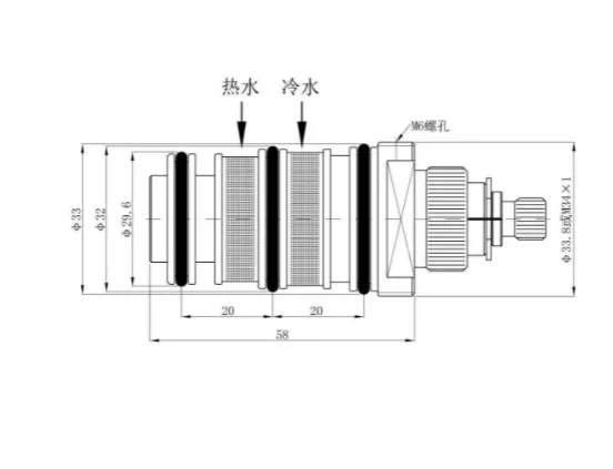 Messing Bad Douche Thermostatische Patroon Nee & Met Handvat voor Mengkraan Mixer Douche Bar Mengkraan Douche Mengkraan Cartri