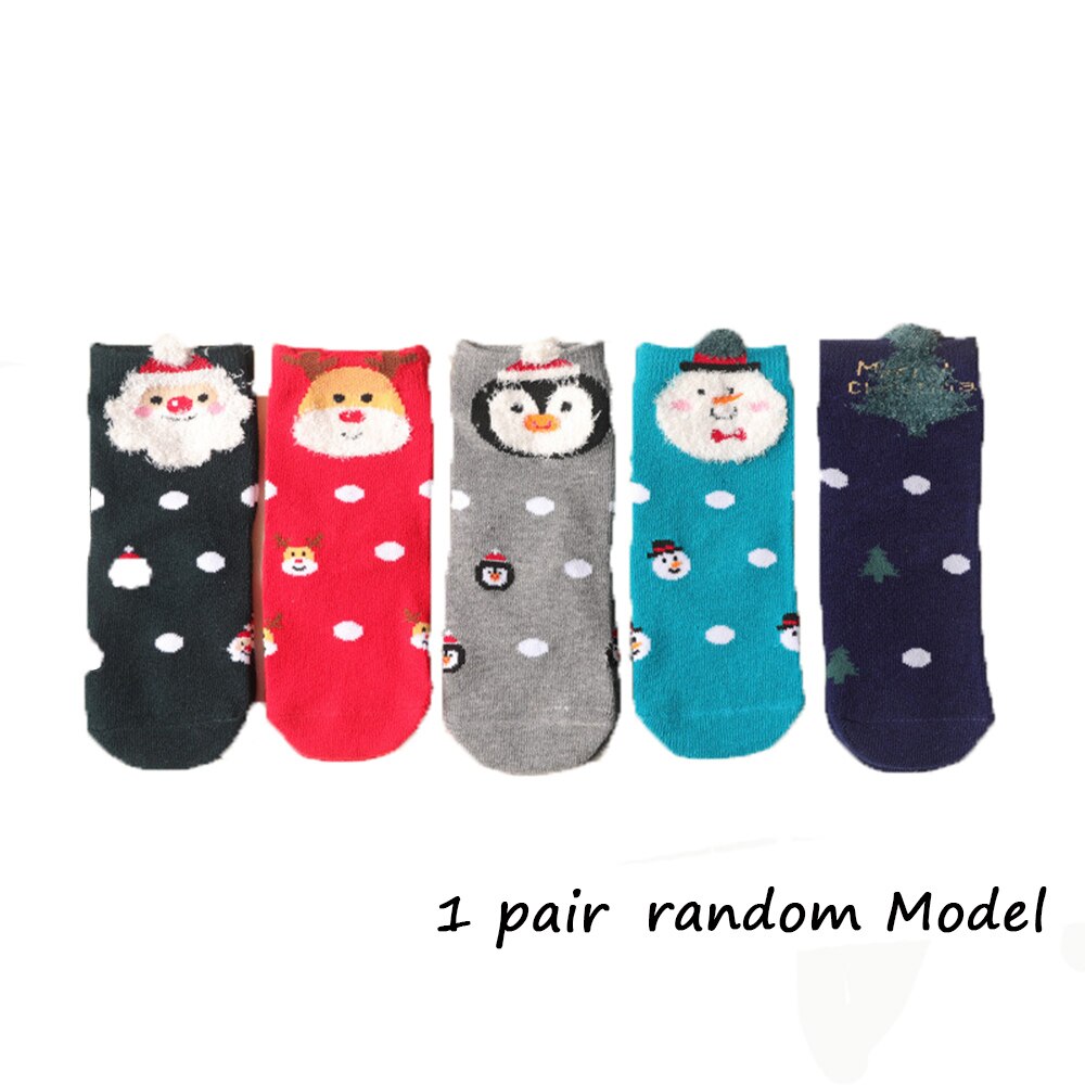Babysokken casual winter kerstsokken dieren cartoon patroon sokken katoen houden warm meisjes jongens schattige antislip sokken kerst: Jongens