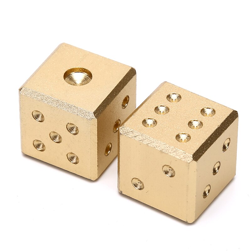 1pc Metall 16mm Würfel Gold/Silber Reine Farbe Aluminium Verein Bar Trinken Spielen Spiel Werkzeug: Glod
