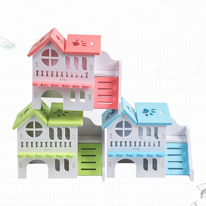 Niche de Hamster de luxe, maison de couchage, écureuil hérisson Chinchilla cochon d&#39;inde maison de jeu bricolage petits animaux Cage produits