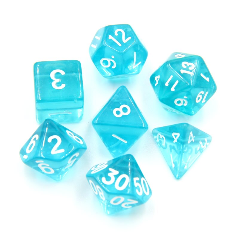 7PCS/SET Polyhedral Digital Dice Mixed D4 D6 D8 D10 D12 D20 DND Dice for RPG Role Playing Board Games: tou-02