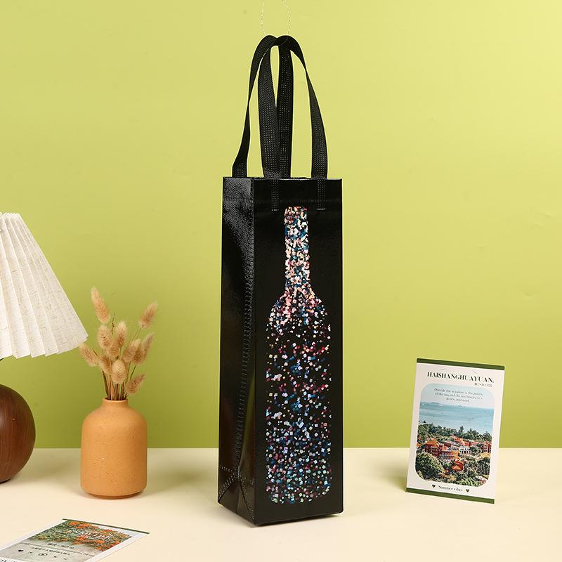 Wijnzak Fles Geïsoleerde Tote Fles Wijndraagtas Gewatteerde wijnkoeler Cadeau voor wijnliefhebbers of bruiloft: Blauw