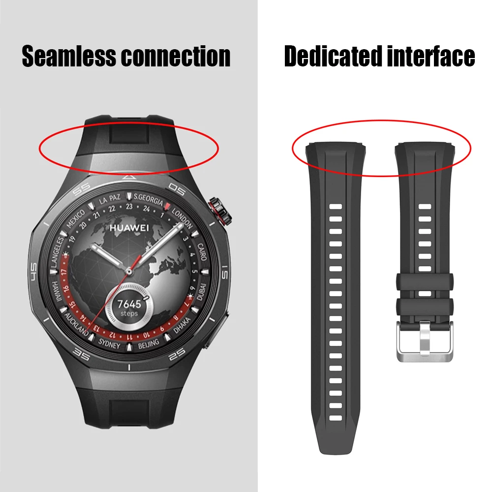 Official Strap For Huawei Watch GT 5 Pro Sport Silicone Bracelet For Huawei Watch GT 5 Pro Smartwatch Replacement Bands Correa