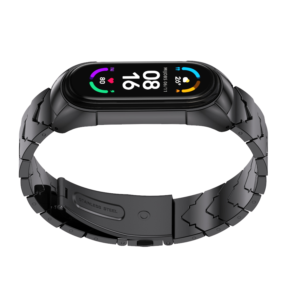 Bracelet pour Mi Band 7 6 5 4 3 Bracelet en acier inoxydable en métal pour Xiaomi Mi Band 6 Bracelet de remplacement Miband 5 Correa