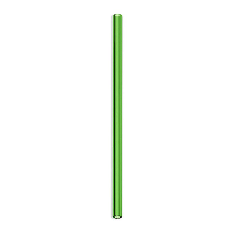 Drinking Straws Glass Straw Eco Friendly Reusable Drinking Straw Bent Straight Drinks Straw with Brushes for Smoothies Cocktails: Green Straight