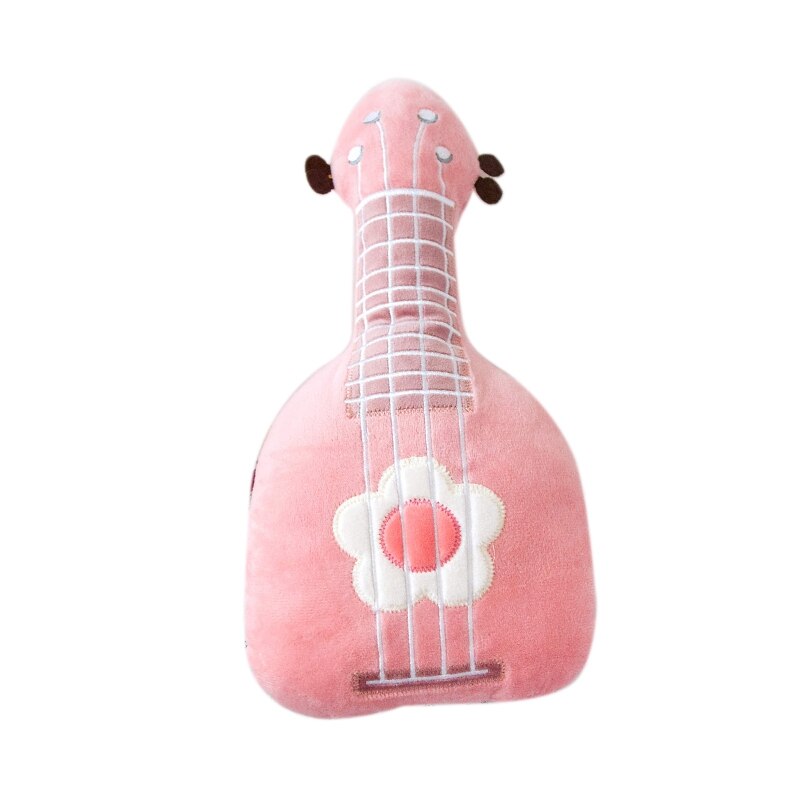 Simulation créative guitare en peluche jouets décoration de la maison bébé apaiser poupée doux oreiller coussin d'anniversaire: red 36cm