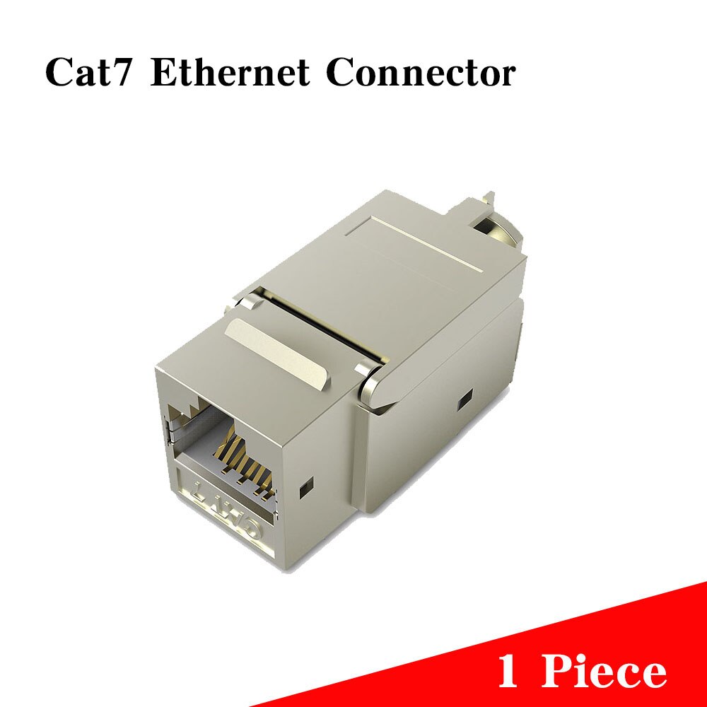 Connettore Cat7 RJ45 Vention Cat7/6/5e Ethernet femmina a femmina 8P8C adattatore di estensione prolunga di rete Patch per cavo Ethernet: Silver B04-H 1pcs