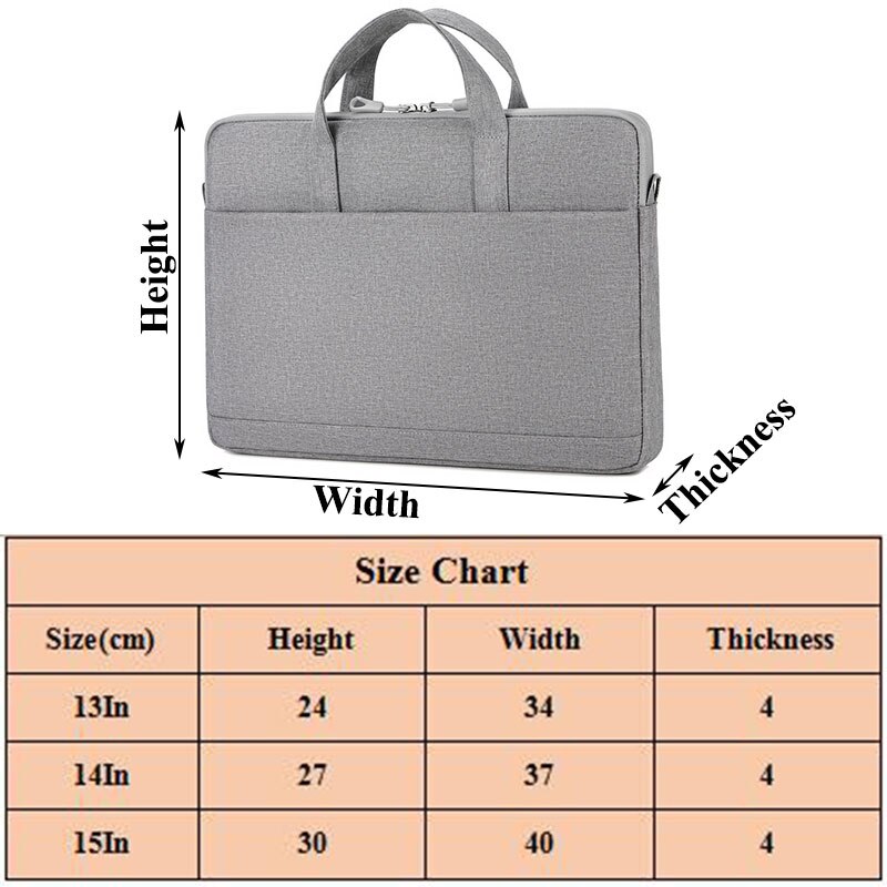 Men Women Laptop Shoulder Bag Laptop Sleeve Bag Dust-proof Laptop Bag Solid Color Notebook Bag Waterproof Cover Macbook Case