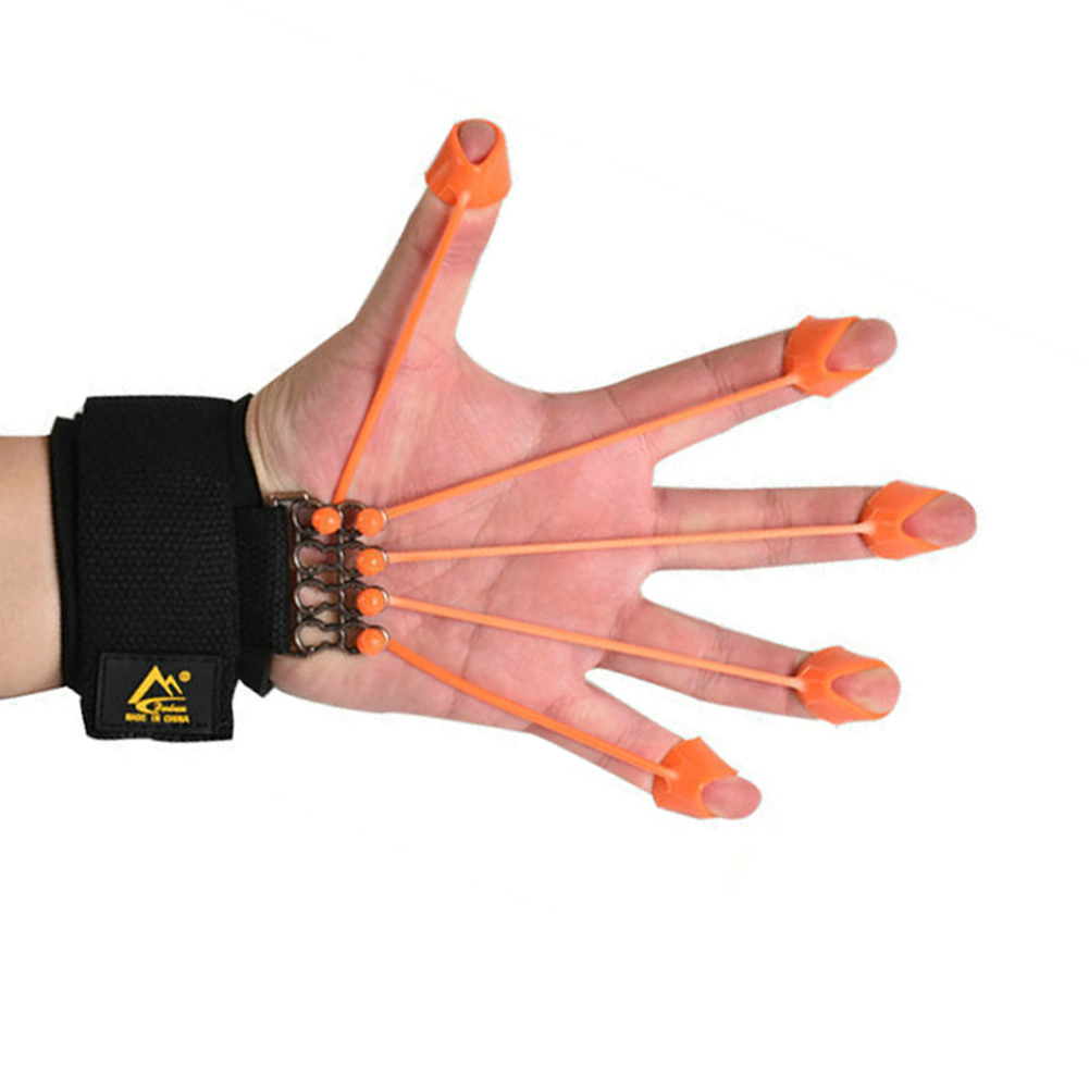 Finger Gripper Strength Trainer Extensor Exerciser Finger Flexion Extension Training Device With Resistance Band Finger Strength: Black
