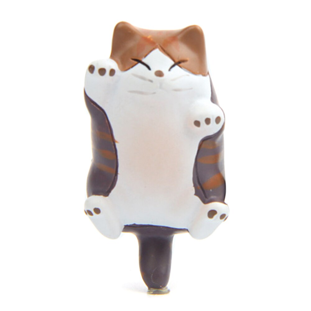 Cartoon Fat Cat Animal Refrigerator Magnetic Sticker Resin Fridge Home Decor three-dimensional magnetic refrigerator magnet: Brown Coffee White